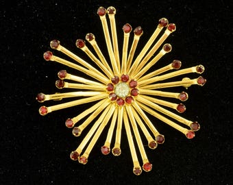 Signed Vargas Gold Filled Vintage Brooch