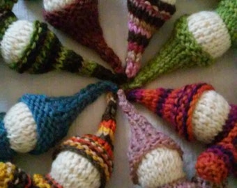 Hand Knit Waldorf Gnome Doll