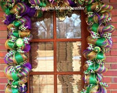 pre lit mardi gras garland