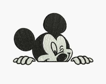 Mickey Mouse Machine Embroidery Designs - Cartoon Decorative Instant Download Filled Stitches Design 146