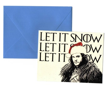 Let it Snow // Jon Snow // Game of Thrones Christmas Card
