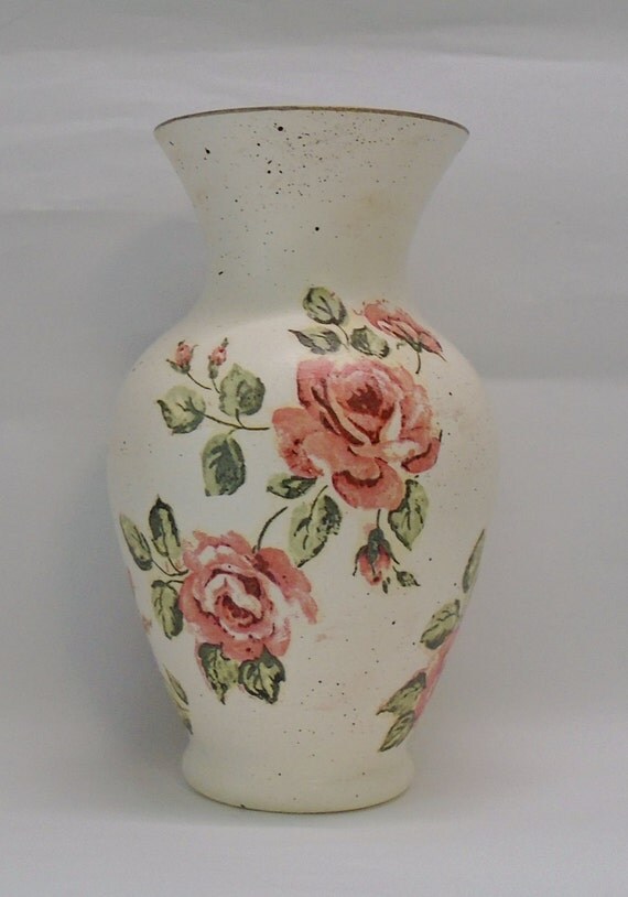 Handmade Decoupage Glass Decorative Vase by DesignsbyVincenza