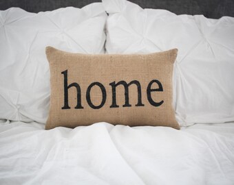 Home Decorative Pillow Decor Pillow Simple Pillow burlap pillow fabric pillow 14x9 accent pillow