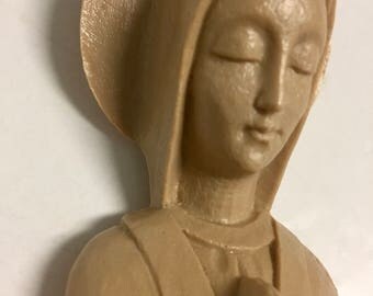 Tall Vintage Retro Mod Mid Century Modern Madonna Blessed Mother Virgin Mary Statue