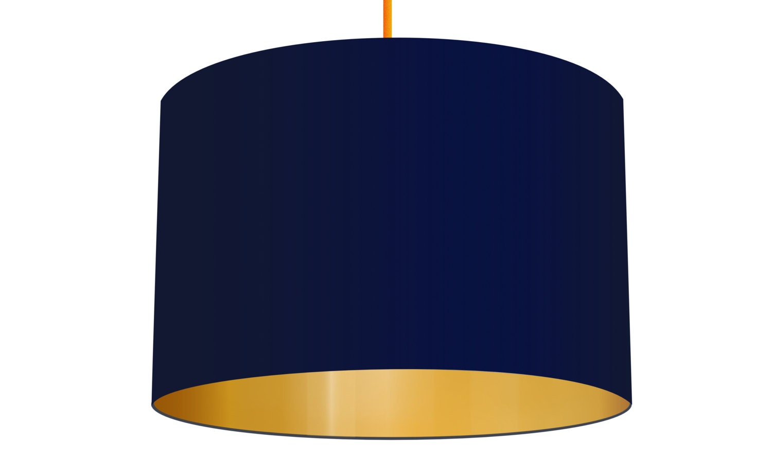 Navy Blue Linen Fabric Drum Lampshade With Brushed Metallic Gold Navy Blue Linen Fabric Drum Lampshade With Brushed Metallic Gold Effect Lining