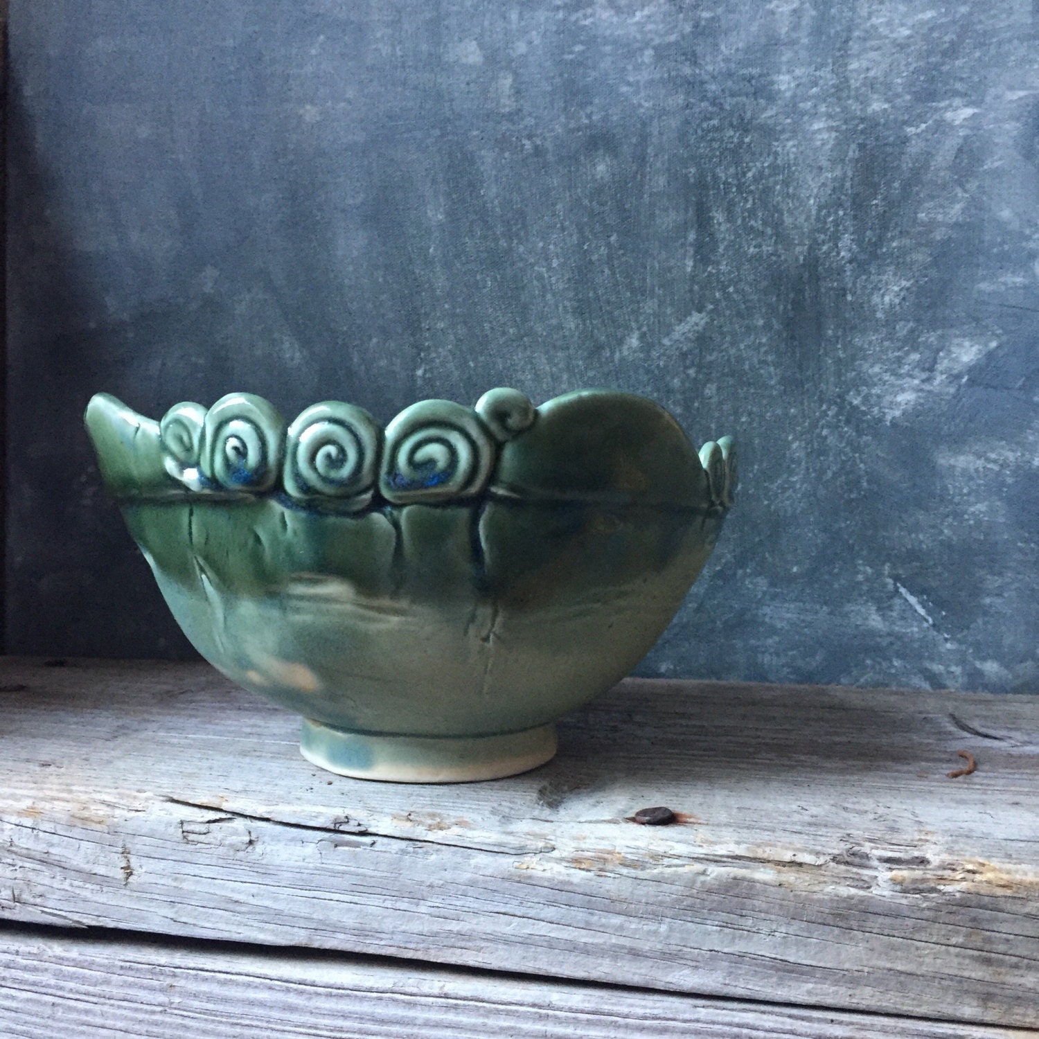 Hand Built Bowl Boho Pottery Bowl Hand Crafted Stoneware