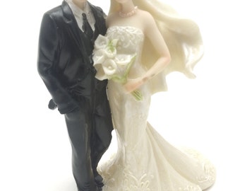Bride and Groom Wedding Cake Top Couple
