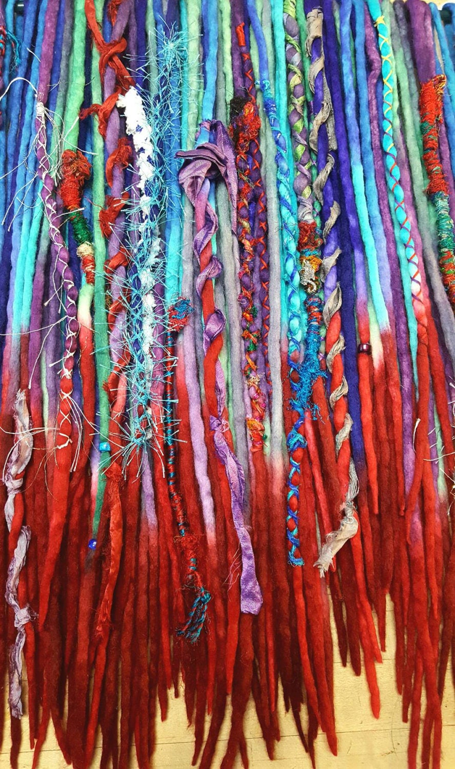 Wool Dreadlocks Custom Wool Dreads Handmade Hippie Dreads Hair