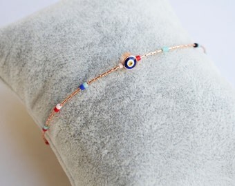 Bronze Evil Eye Bracelet - Evil Eye Bracelet - Protection Charm - Turkish Evil Eye - Protection Bracelet - Evil Eye Jewelry - Lucky Bracelet