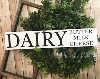 Dairy | Farm Fresh Dairy | Farmhouse Decor | Rustic Kitchen | Dairy Sign | Farm Fresh | Farmhouse Sign