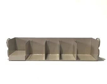 Vintage Industrial Metal Desktop Office Organizer, 5 Slot Coin Office Supply Organizer / Industrial 50s 60s Decor #C