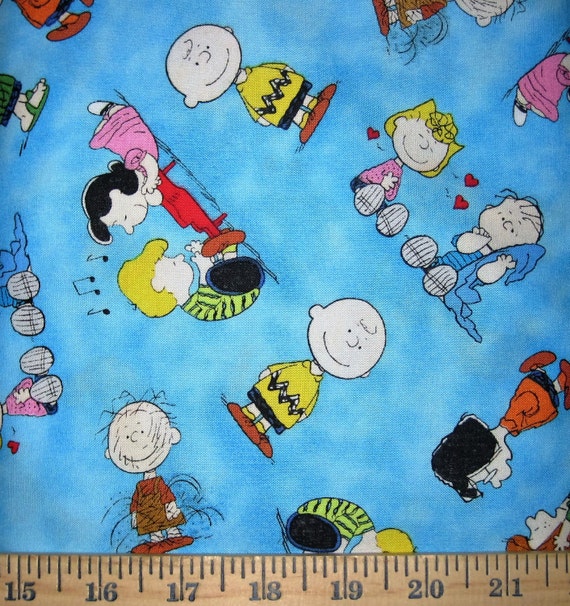 Charlie Brown Peanuts Cotton Fabric by Quilting Treasures