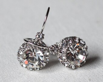 Earrings clear crystal