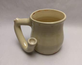 WAKE and BAKE MUG - Eggshell - Handmade Ceramic #572