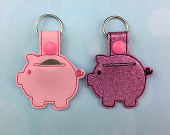 Aldi Quarter Keeper - Aldi Keychain - Piggy Bank Keychain - Piggy Quarter Keeper - Child's Piggy Quarter Keeper
