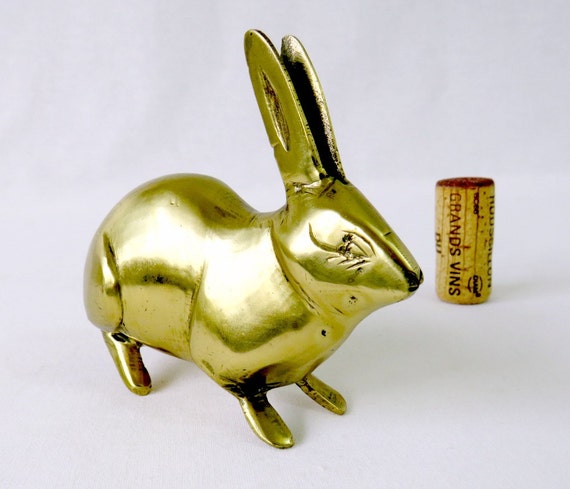 Figurine Rabbit Bunny Rabbit Brass Brass 1,2x2,5 cm