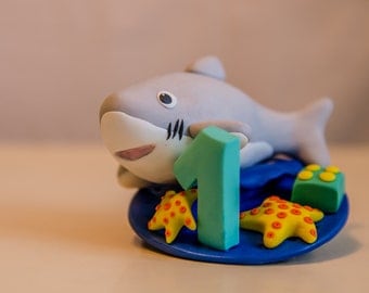 1st cake topper, Custom cake topper, first birthday, Shark cake topper, starfish cake topper, birthday cake topper, animal cake topper