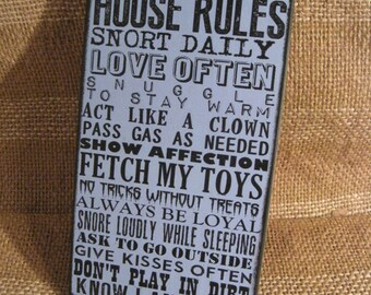 Blue French Bulldog House 5 1/2" x 10" French Bulldog primitive wall sign quote home decor