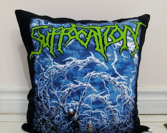 Suffocation Pillow DIY Death Metal Decor - Pierced From Within (Cover or Full Pillow)