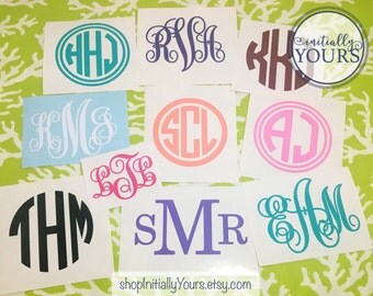 Personalized Monogram Vinyl Decal, DIY Vinyl Stickers, Initials Tumbler Cup Decals, Laptop Sticker, Rtic Decal, Rtic Sticker, DECAL ONLY