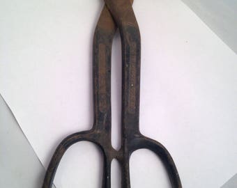 Vintage Crescent Brand Tin Snips Sheet Metal Tool Shears