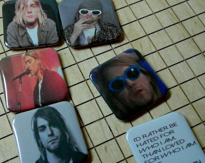 Nirvana, Kurt Cobain, Magnets, Nirvana Art, Fridge Magnets, Small Magnets