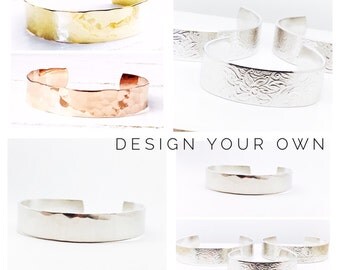 Gift Ideas for Her | Personalised Cuff Bracelet | Womens Gifts | Gold Cuff Bracelet | Rose Gold Cuff Bracelet | Floral Cuff Bracelet