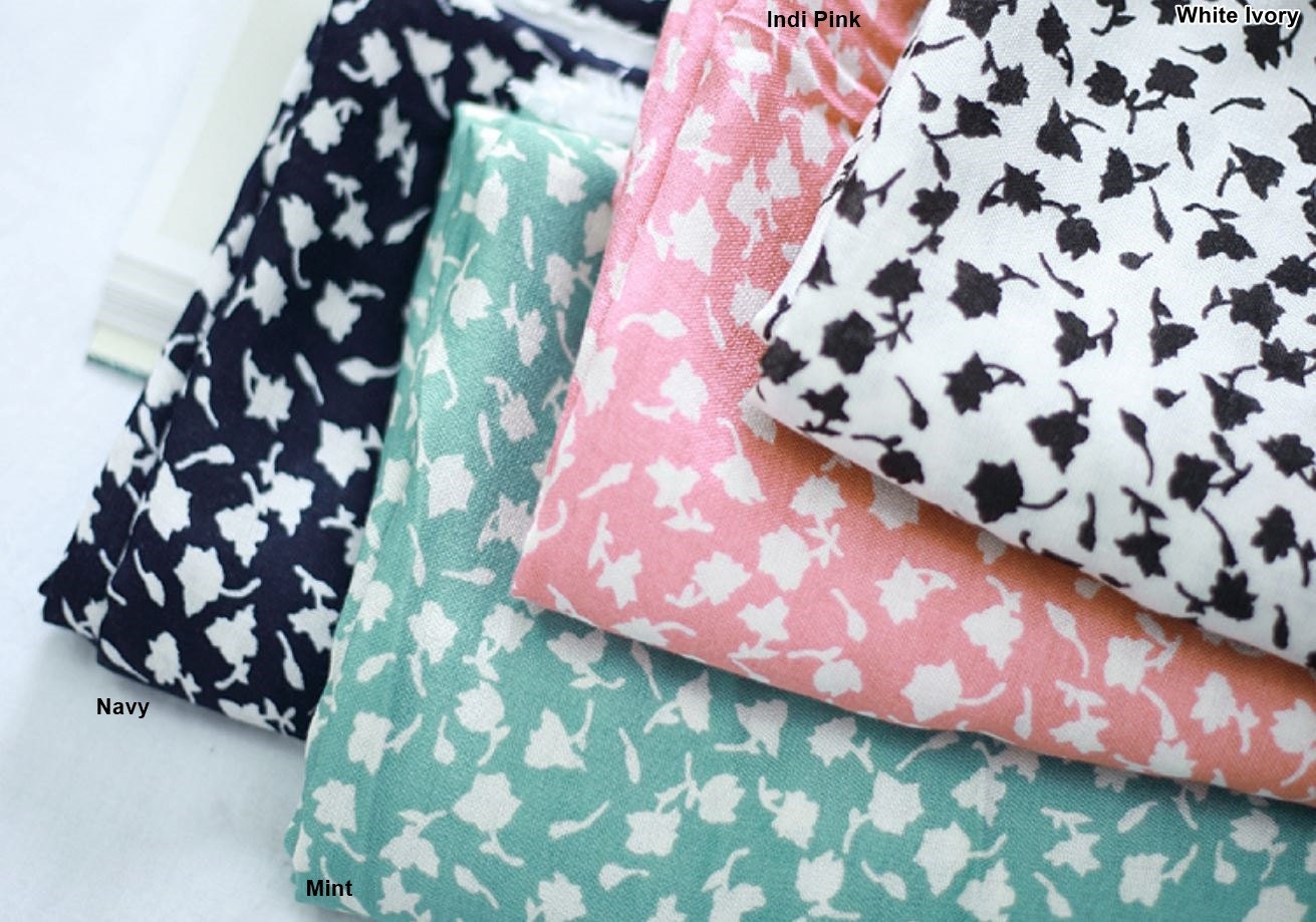 Double Gauze Fabric in 4 Colors By The Yard