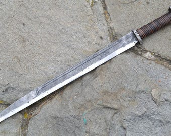 Forged SCRAMASAX Blunt Re-enactment Replica Long Knife Seax Saex Viking Vikings Anglo-Saxon Medieval Middle Ages Knives Weapon Weapons Sca