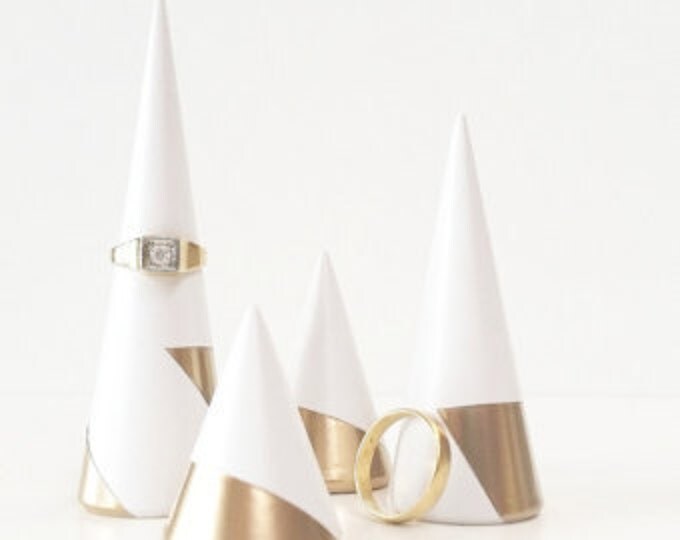 Ringholderset White-Gold Edition Ringhouder Accesoire Sieraden display Organiser Ringorganiser Wedding gift