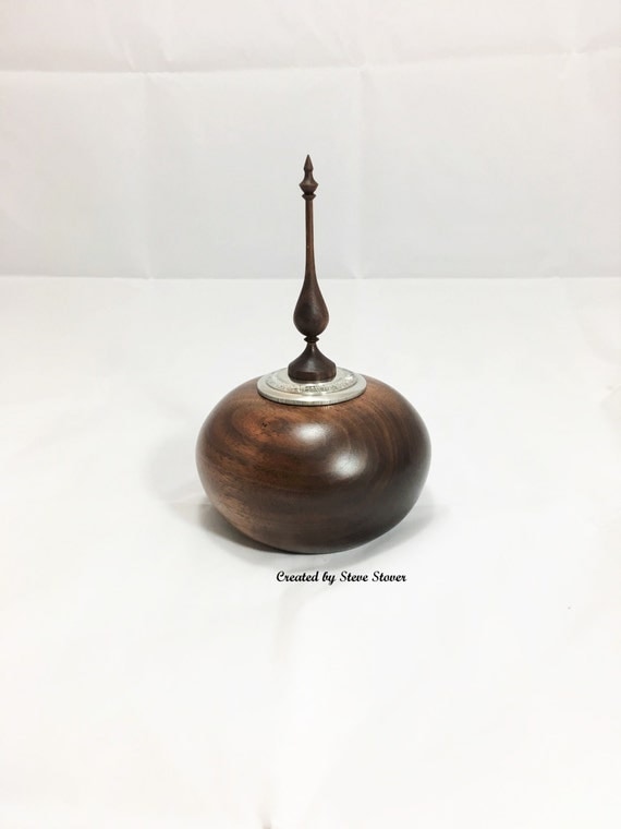 Urn for Ashes Threaded Finial Pewter Insert Infant Urn