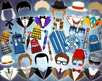 SALE! Instant Download Doctor Who Photo Booth Props, Doctor Who Photobooth Props Doctor Who Party Printable Doctor Who Photobooth Prop 0048