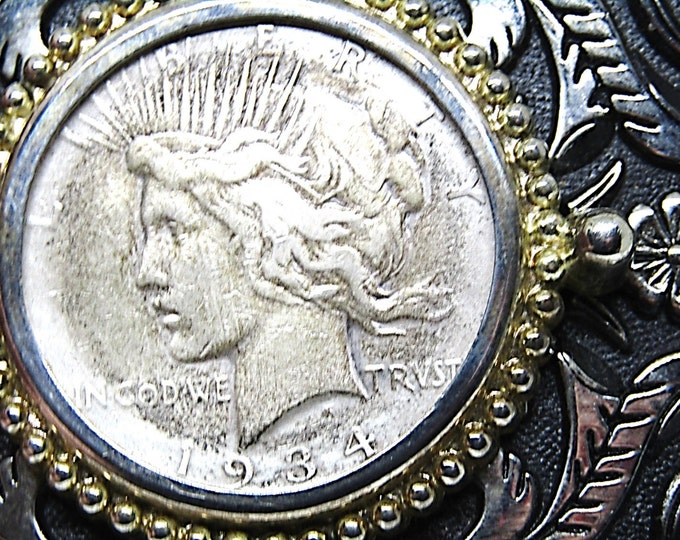 1934 Liberty Silver Dollar Belt Buckle - Coin Belt Buckle - Cowboy Belt Buckle - Unisex Belt Buckle,