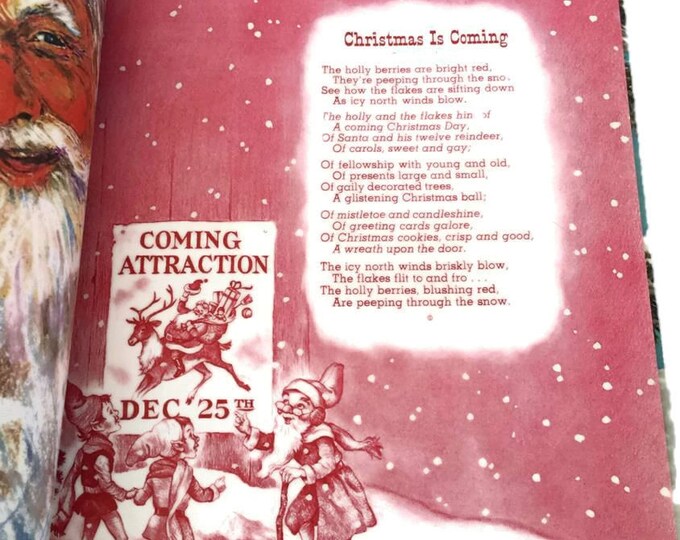 Vintage IDEALS PUBLISHING Rare Illustrated Christmas Poety Book | 1970 "Christmas is for Childern" CHRISTMAS Storybook |