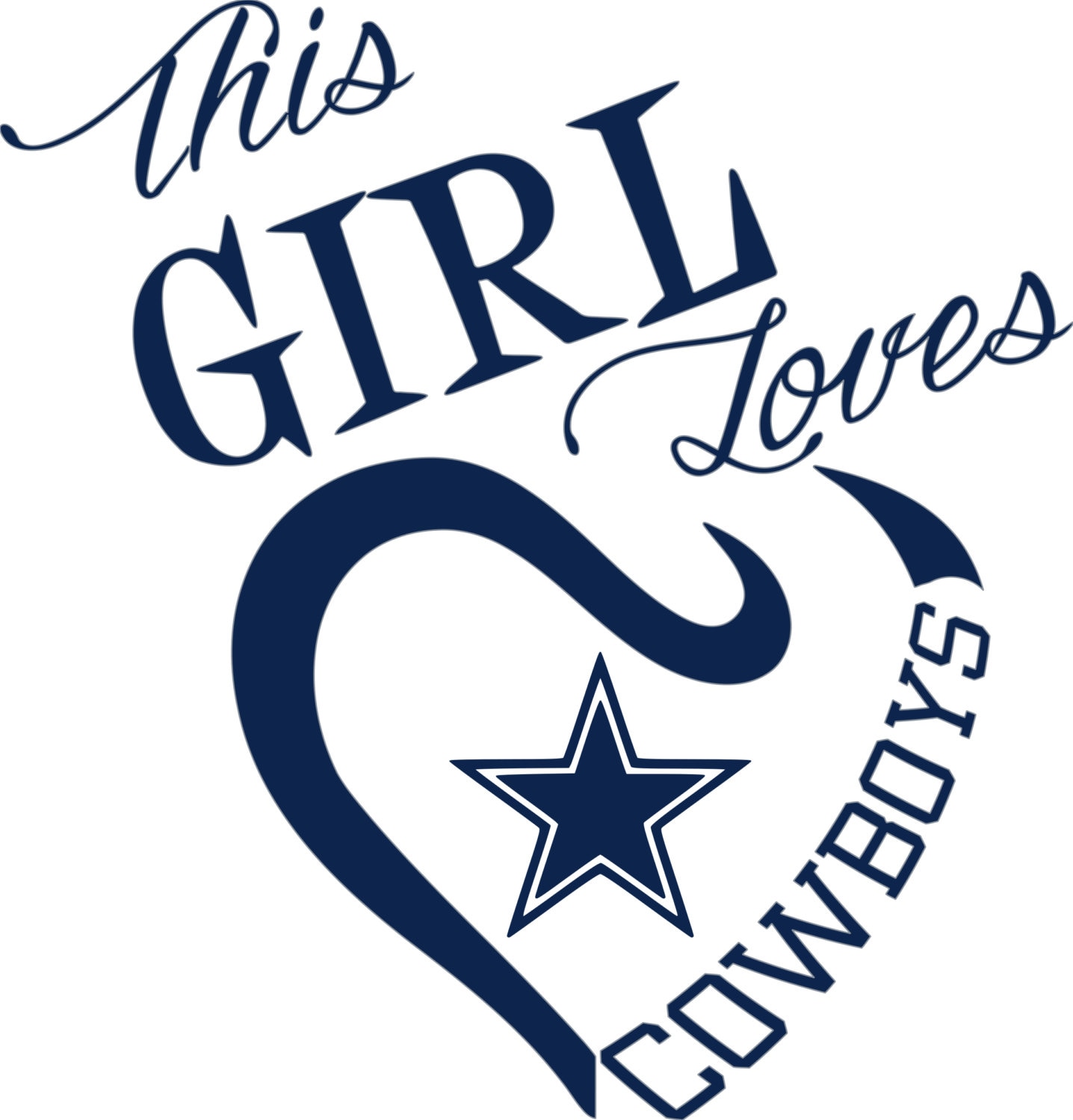 Download This Girl Loves Dallas Cowboys SVG File