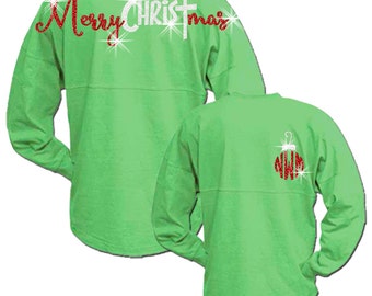 Glitter Merry Christmas Shirt Billboard Jersey / Pom Pom Shirt
