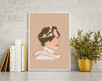 Sweet Creature Harry Styles One Direction Print Portrait Illustration Drawing Art