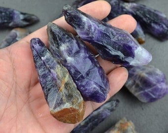 Raw Rough Large Natural Amethyst Point Purple Amethyst Crystal Mineral Sample Chakra Stones Healing Crystal