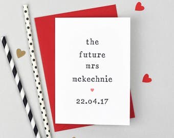 Future Mrs Personalised Wedding Day Card - Bride Wedding Day Card - Wedding Day Card for Bride - Card For Bride - To My Bride Card