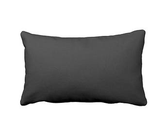 Solid Black Pillow Cover ANY SIZE Black Couch Pillow Covers