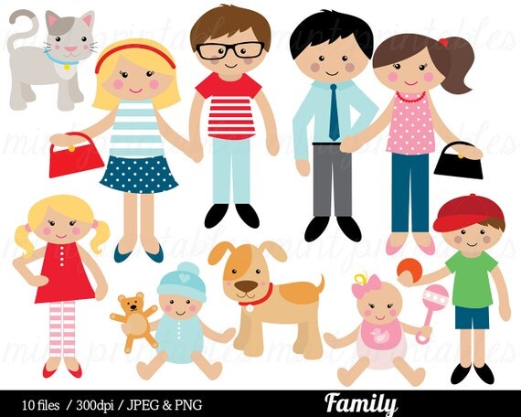 Family Clipart Family Clip Art mom mum dad cat dog baby boy