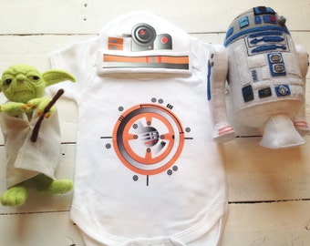 BB8 Baby BB8 Baby Costume Bodysuit BB8 Tops BB8 Hat BB8 Matching Set Hat BB8 BB8 One Piece Geek Baby Costume BB8 Outfit BB8 Baby Gift