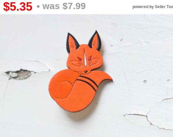 Bohemian Fox // Wooden brooch is covered with ECO paint // Laser Cut // 2016 Best Trends // Fresh Gifts // Swag Boho Style // ECO // Natural