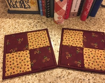 Kitchen Potholders / Quilted Potholders / Country Decor / Handmade / Item #1764