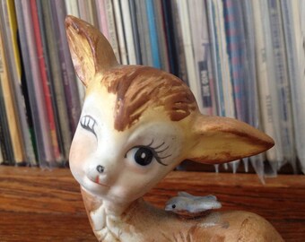 Kitschy Winking Deer Ornament
