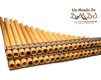 Professional Panflute Chromatic Zampona 40 Beveled Pipes Cromatica tubos bisel