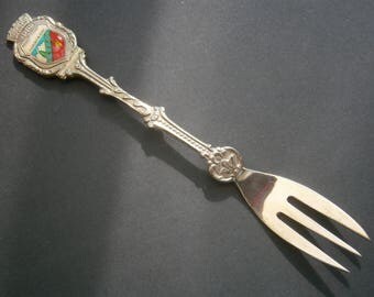 S736) Vintage metal Chamonix Mount Blanc souvenir alpine Collectors fork