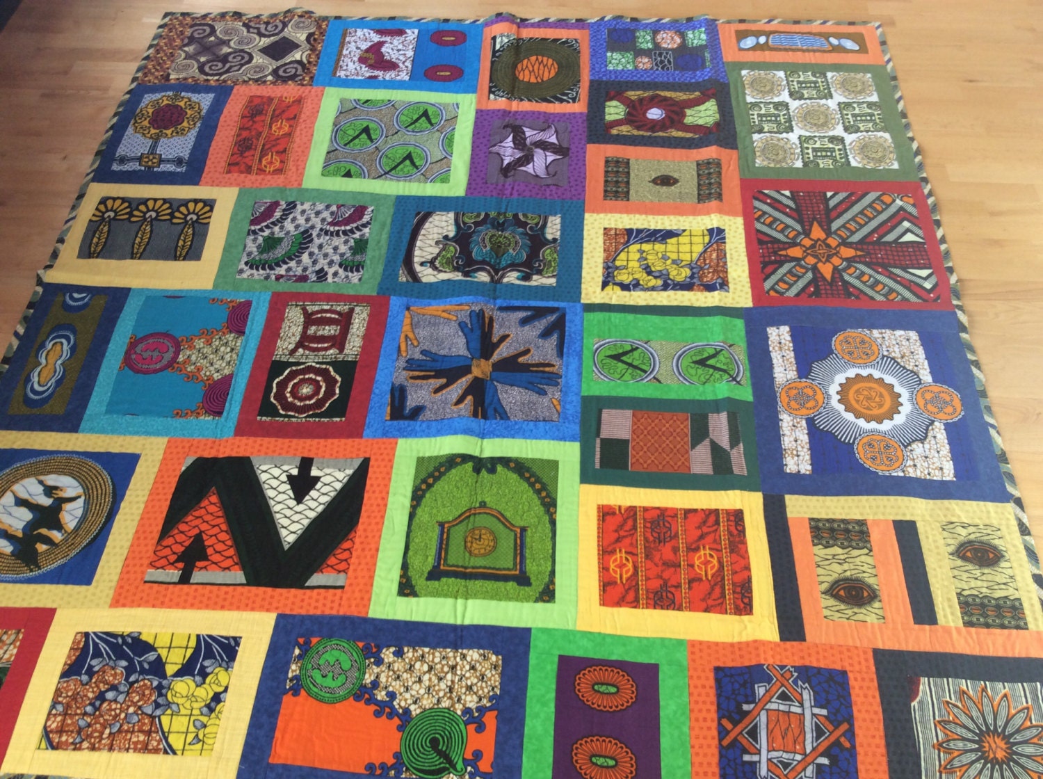 Mexican Designs in two sided quilt Colourful Fabric from