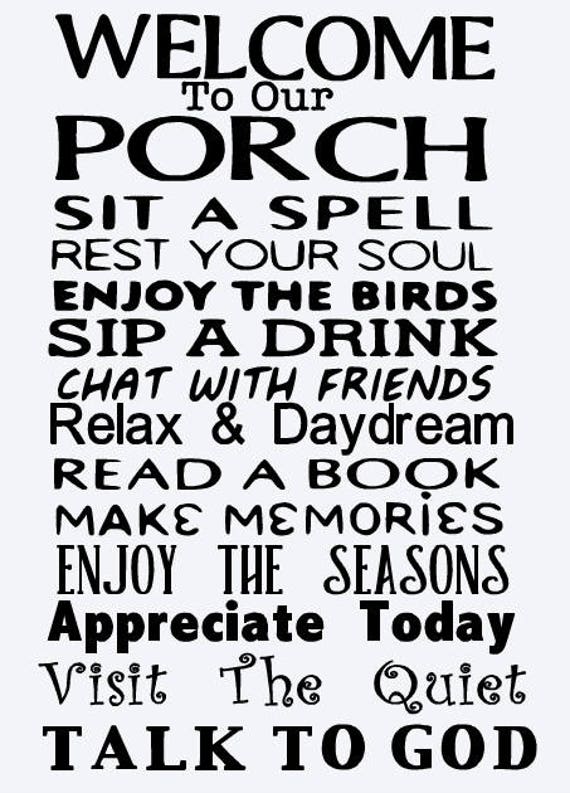 Download SVG welcome to our porch porch sign porch porch print