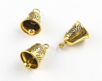 5pcs 9mm Jingle Bells Charms Jewelry Bells Pendant Findings M
